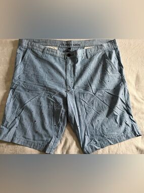 U.S. Polo Assn. Mens big and tall chambray Blue with nautical flag prints